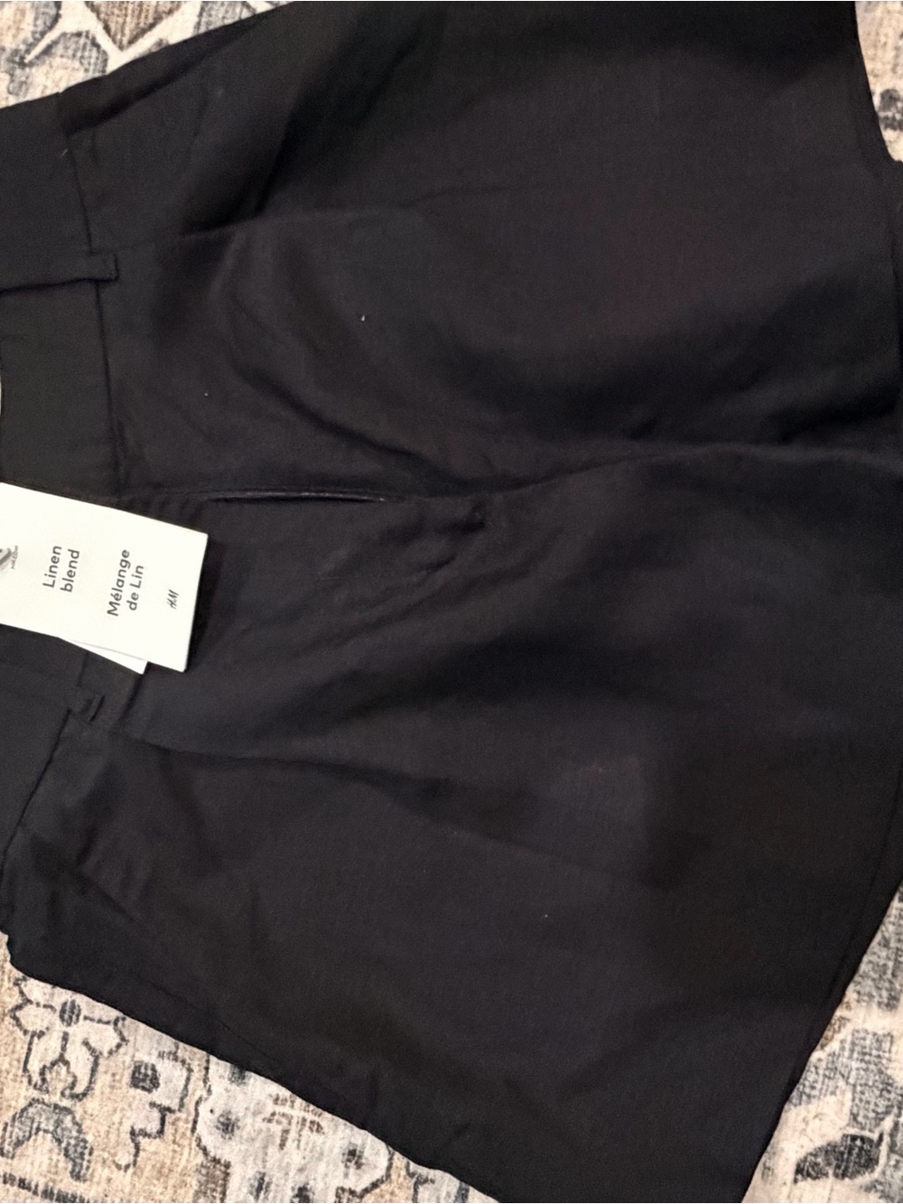 H&M Black Linen-Blend Women’s Shorts